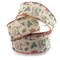 2 1/2" Wired Ribbon Christmas Cocoa and Gingerbread Burlap 25 Yards